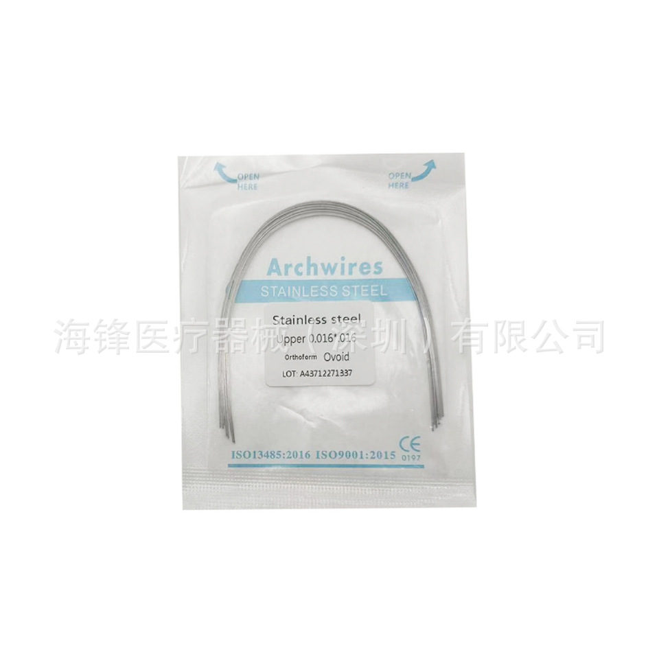 Ortodoncia dental Alambre de arco de acero inoxidable Alambre redondo súper elástico Alambre cuadrado Alambre preformado Alambre de ortodoncia Ovalos 10 paquetes