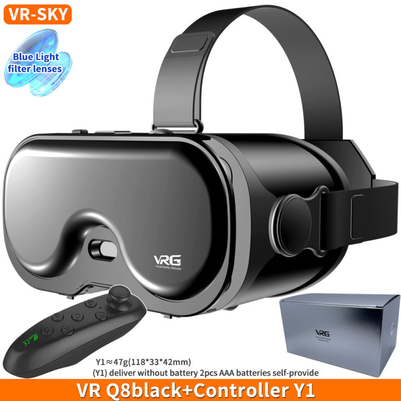 跨境批发VR魔镜全景眼睛打游戏手机Q8头戴式智能虚拟现实3d眼镜|undefined