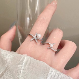 个性蛇形锆石开口戒指女小众设计高级感独特食指戒冷淡风百搭指环详情2