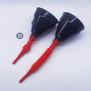 Plastic Funnel Foldableing Telescopic Tube Removable Large Diameter with Hand Support Filter Household Car Refueling Anti-Leakage