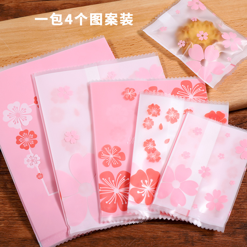 50g125g bolsas de pastel de luna bolsa sellada máquina bolsa de galletas de huevo bolsa de galletas hecha a mano bolsa de bocadillos de copo de nieve