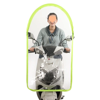 Motorcycle front windshield plate electric bicycle front - extra-long-hem-model-with-rearview-mirror-car-option