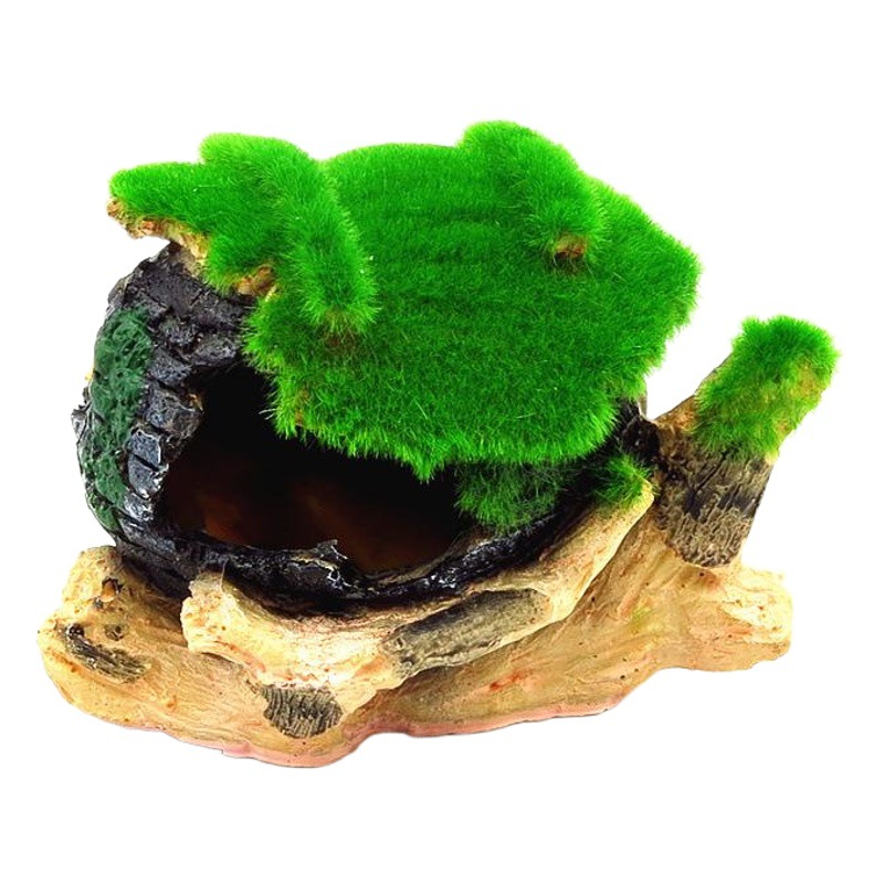 Acuario pecera paisaje decoración pescado camarones ocultando nido musgo jarrón escondite casa resina flocado shabby maceta