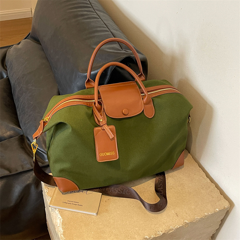 Bolso de lona informal de gran capacidad para mujer, nuevo modelo 2025, moderno, ligero, para viajes, bandolera, bolso de hombro