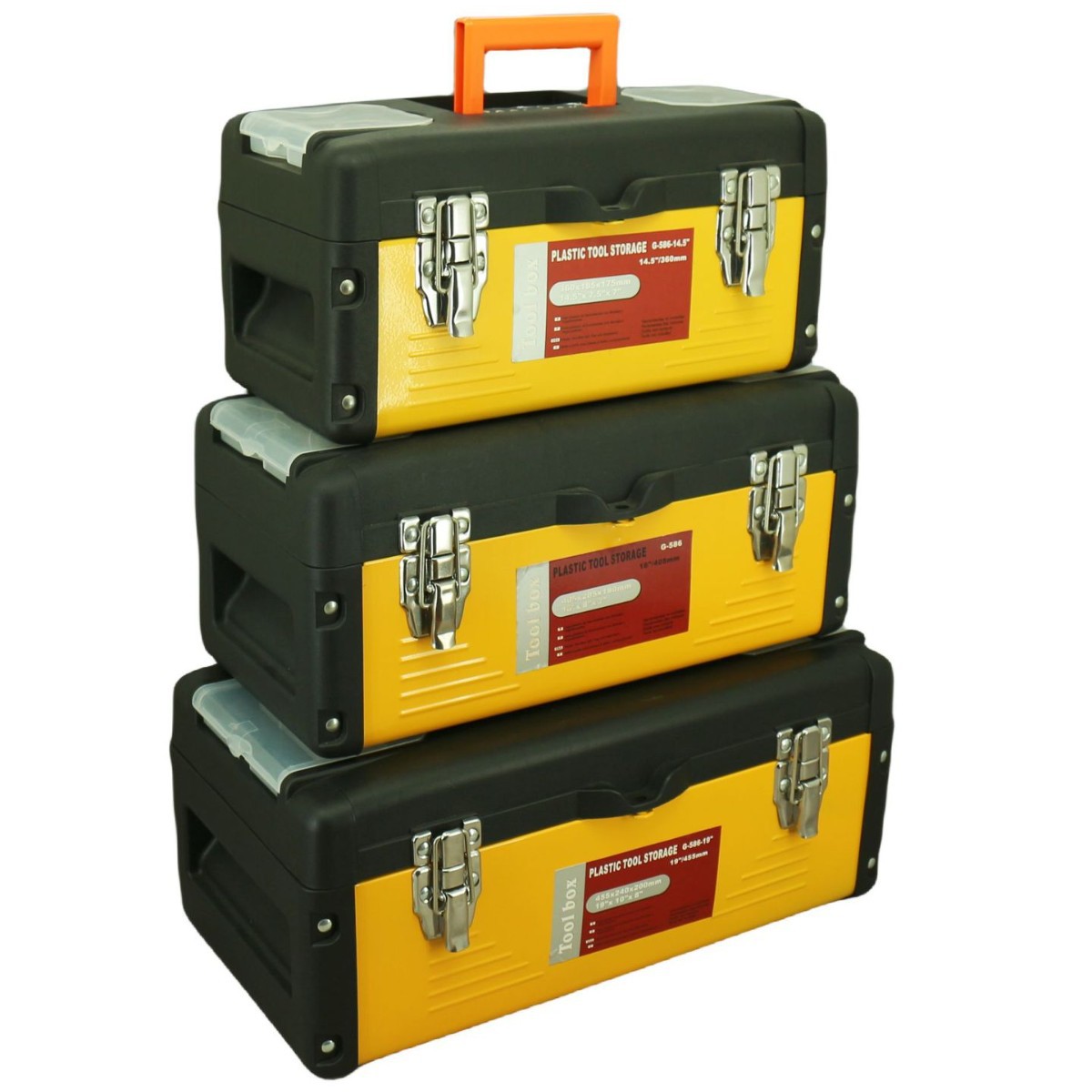 G-586-14.5-16-19 多功能塑料工具箱 大号家用五金维修电工工具箱