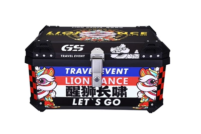 Plastic Universal Motorcycle – Motorcycle trunk - mt65-black-black-lion