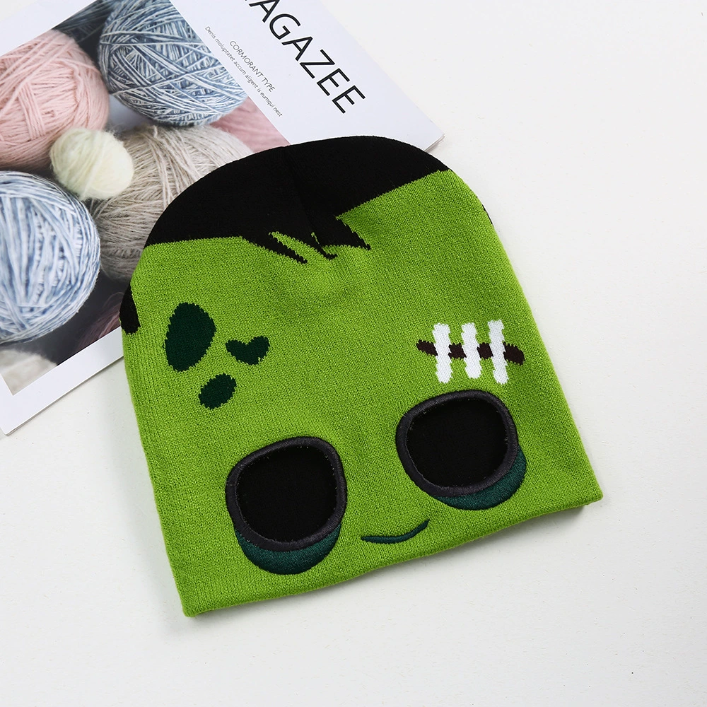 Хэллоуин смешной осенью и зимой теплая вязаная шапка персонализированный мультфильм одеваются дети пуловер холодная шапка шерстяная шапка оптом