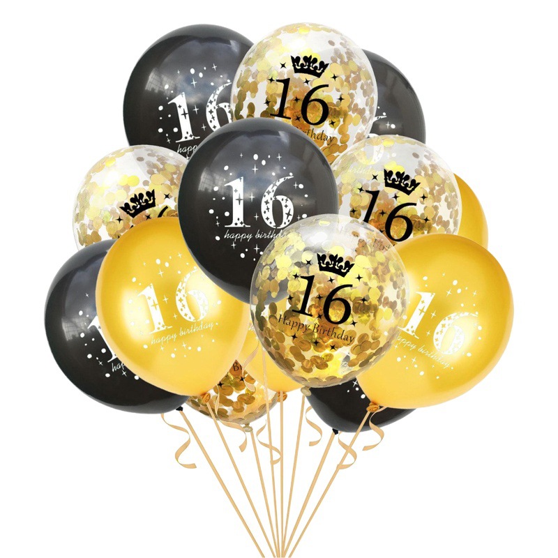 Amazon 16 18 30 40 50 60 años de edad, globo de papel restos traje combinación adultos decoración de la fiesta de cumpleaños