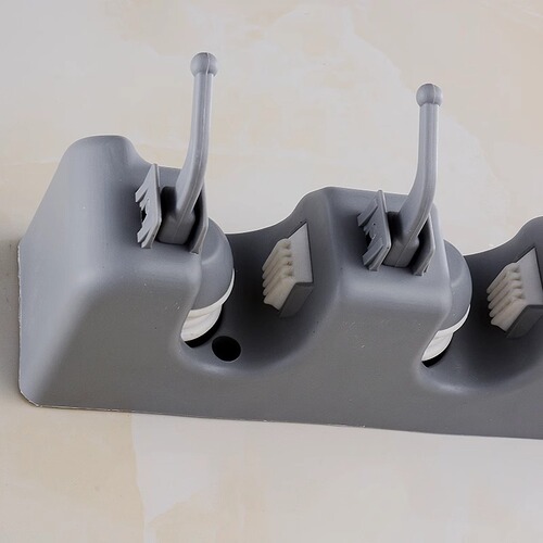 Multifunctional mop rack hook mop broom storage rack mop rack hanging treasure spring mop clip storage rack