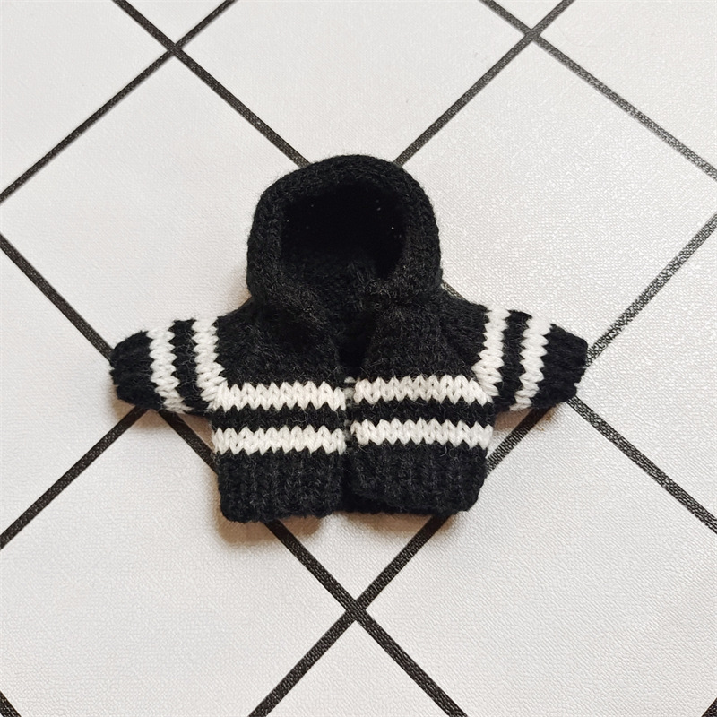 Venta caliente perro cabeza 14cm muñeco de peluche suéter colección de accesorios de ropa rabu ropa spot al por mayor