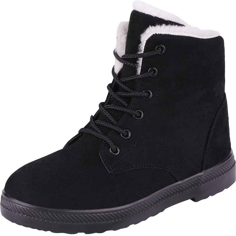 Jinjiang zapatos botas de nieve transfronterizas zapatos de algodón de mujer integrados de piel más tamaño botas de mujer botas de nieve estilo coreano zapatos cálidos de invierno