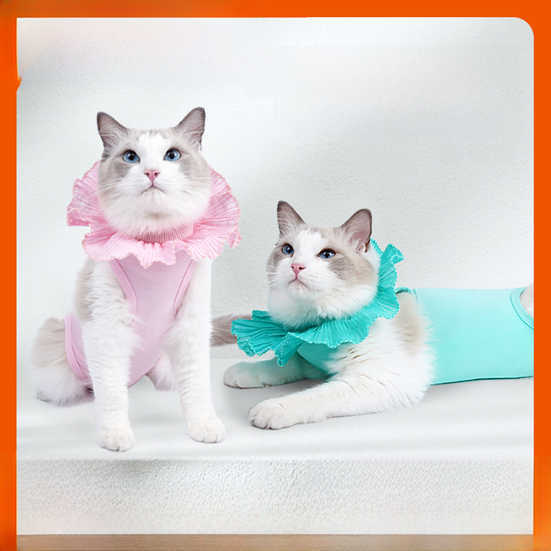 Cross-border Four Seasons Breathable Cat Clothes Sterilization Suit Postoperative Rehabilitation Suit Anti-Scratching Suit Mother Cat Weaning Anti-Licking Wound Cat Suit
