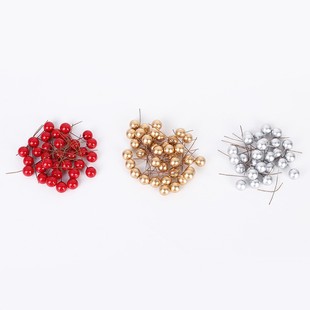 Creative simulation 10mm metal color berry Christmas gift accessories Berry DIY craft plant Berry ornaments