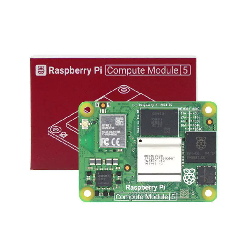 Compute Module (Raspberry Pi) Compute Module 5 CM5, несколько вариантов eMMC, Wi‑Fi и Bluetooth