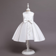 2021 New Children's Dress Princess Gown Girl Child Wedding Dress Evening Dress Party Performance Piano Puffed Skirt