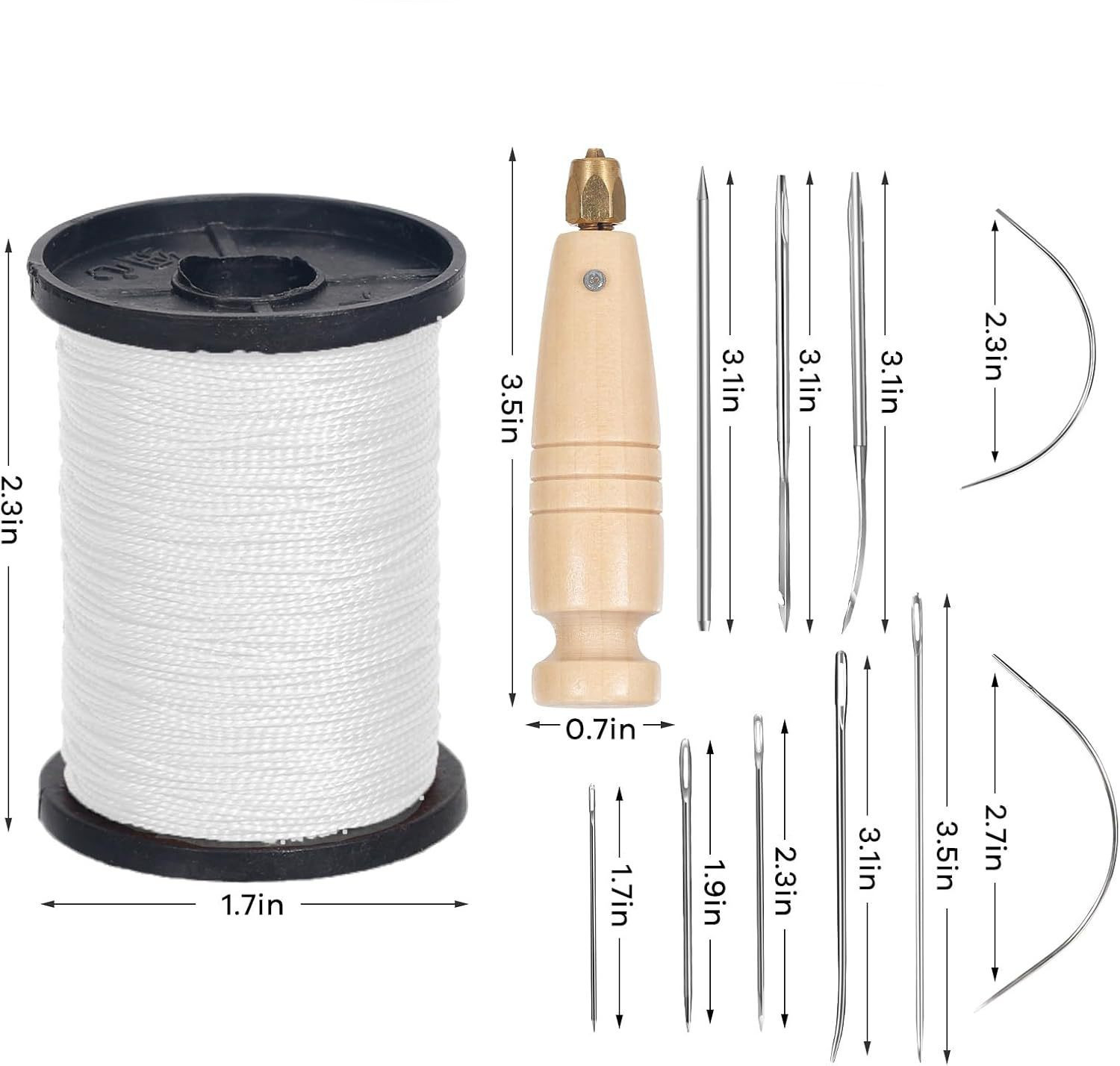 백실 + 송곳 세트 + 손바늘 (OPP백) (약 80g)