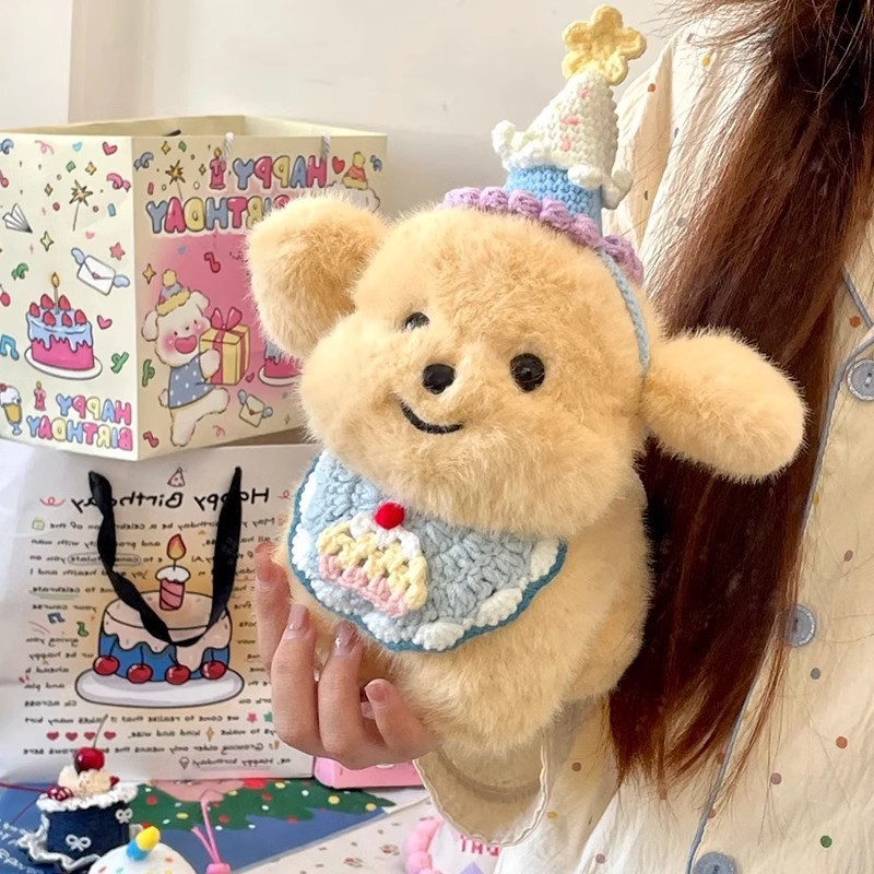 ゴールデンレトリバークリスマス子犬人形癒しの服人形睡眠枕ベッドぬいぐるみ誕生日ギフト|undefined