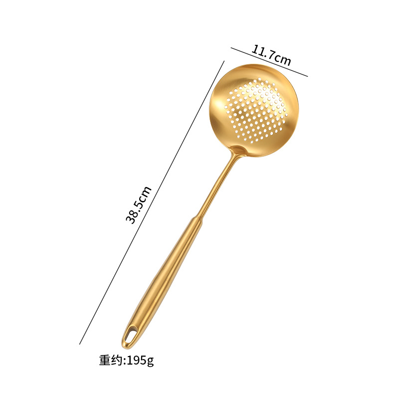 Amazon cocina de acero inoxidable guisado de fideos de pesca lengua cuchara de carne tenedor de patata conjunto de regalo