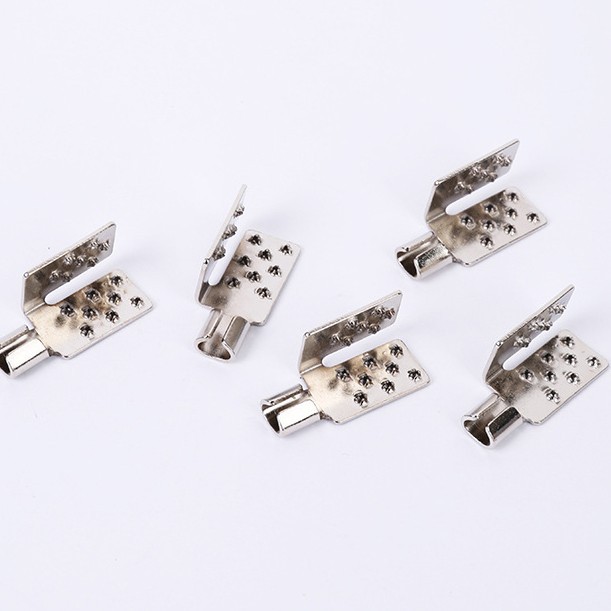 Electric Heating Film Wiring Clips, Brass Silver-Plated Automotive Heating Sheet Connectors, Cold-Pressed Terminal Clips, Wiring Clips in Bulk