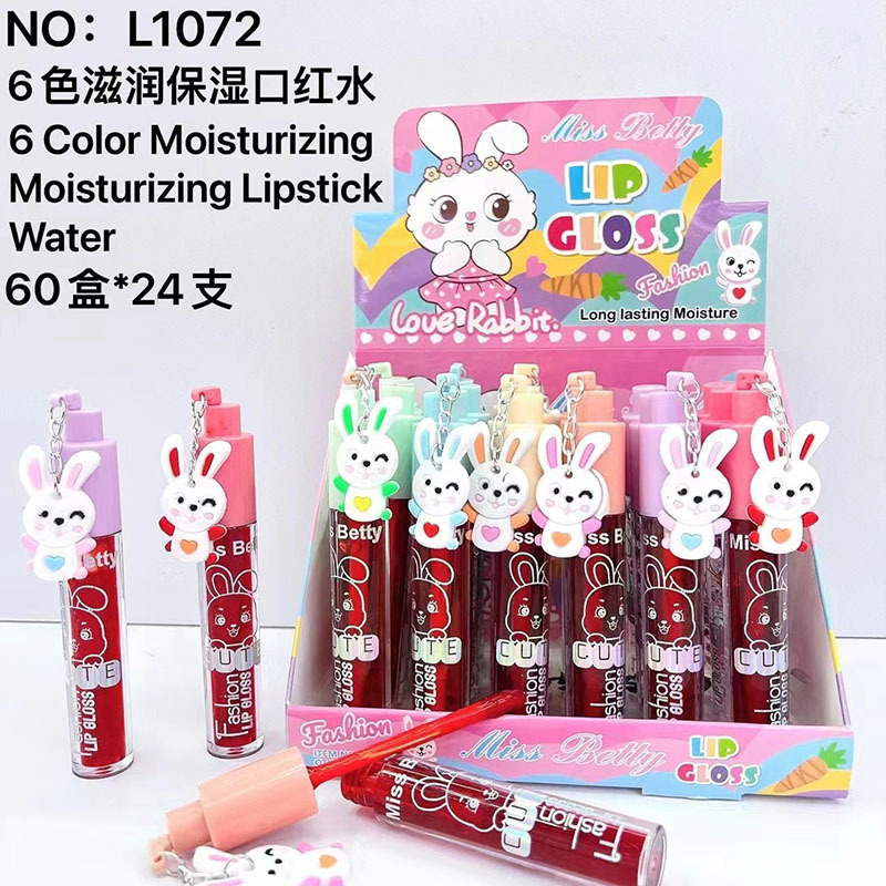 Nuevo Comercio exterior transfronterizo serie de dibujos animados resalte brillo de labios cambio de color esmalte de labios hidratante labio aceite lápiz labial agua maquillaje de labios