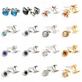 环保黄铜袖扣男士高端中东商务袖扣定制Cufflinks法式衬衫袖钉