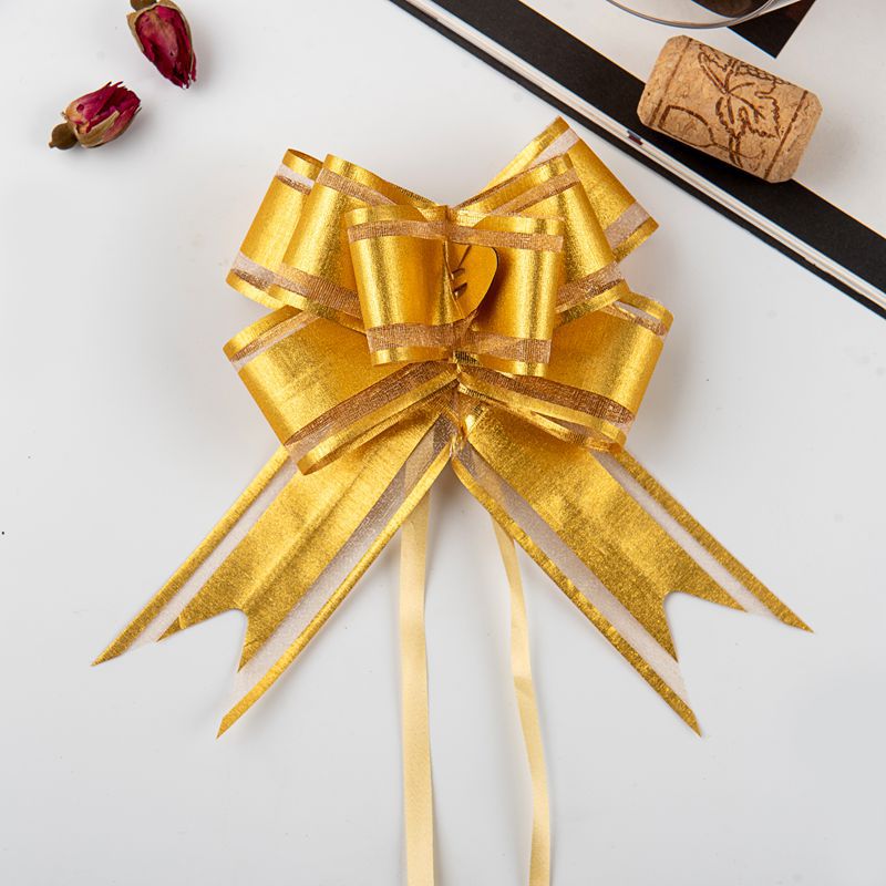 2023 nuevo 30 medio cepillado nieve hilo arco mano dibujado flor Regalo De vacaciones flor embalaje tire flor cinta