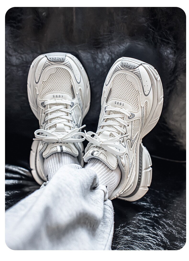 Men's Summer Breathable Trendy Versatile Youth Mesh Sneakers, Casual Running Thick-soled Height-increasing Dad Shoes_vogvips.com