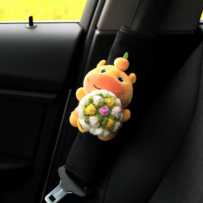 Seatbelt Protector, Car Interior – Seat belt shoulder pad - take-a-bouquet-and-sit-on-lulu-black-velvet-shoulder-pads