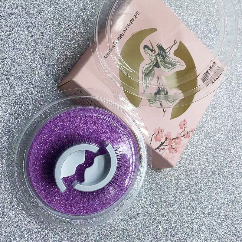 [Venta caliente en vivo] pestañas postizas alemanas pestañas de tira autoadhesiva natural pestañas sin pegamento uso repetido