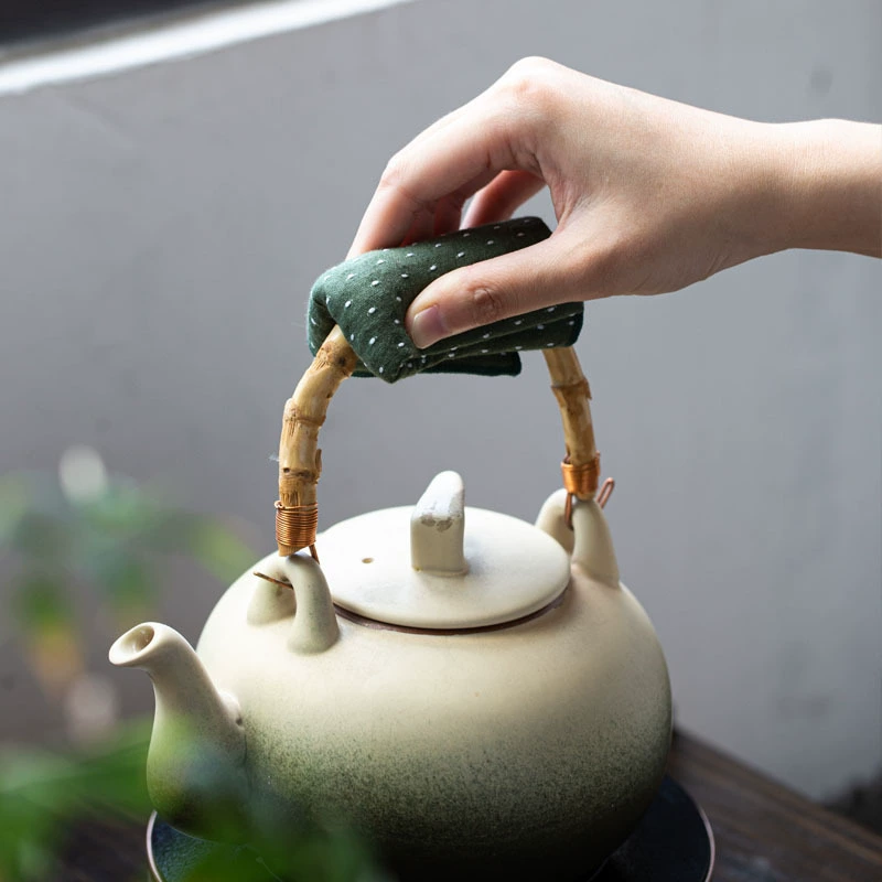 Japanese -style cotton and linen towel full of star suction, water absorption thick tea cloth creative coffee table cloth table cloth matte tea table tea set