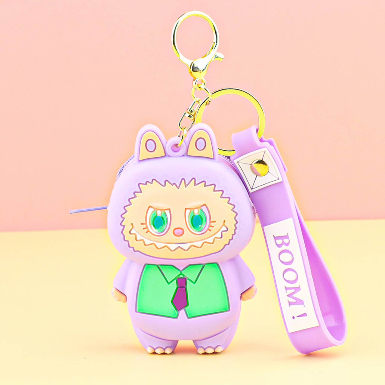 子供用ラブブ小銭入れシリコンプチギフトキーホルダーペンダントカードキャッチャーマシンプチギフトラブブ