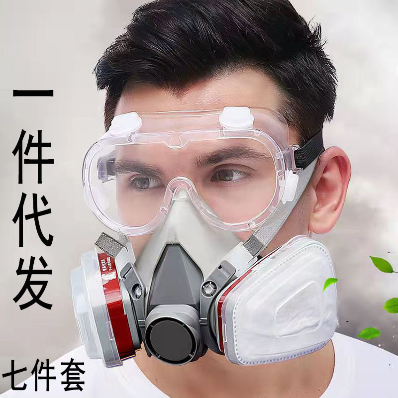 6200防毒面具 喷漆装修煤矿化工气体防护面罩 电焊双盒防尘毒口罩