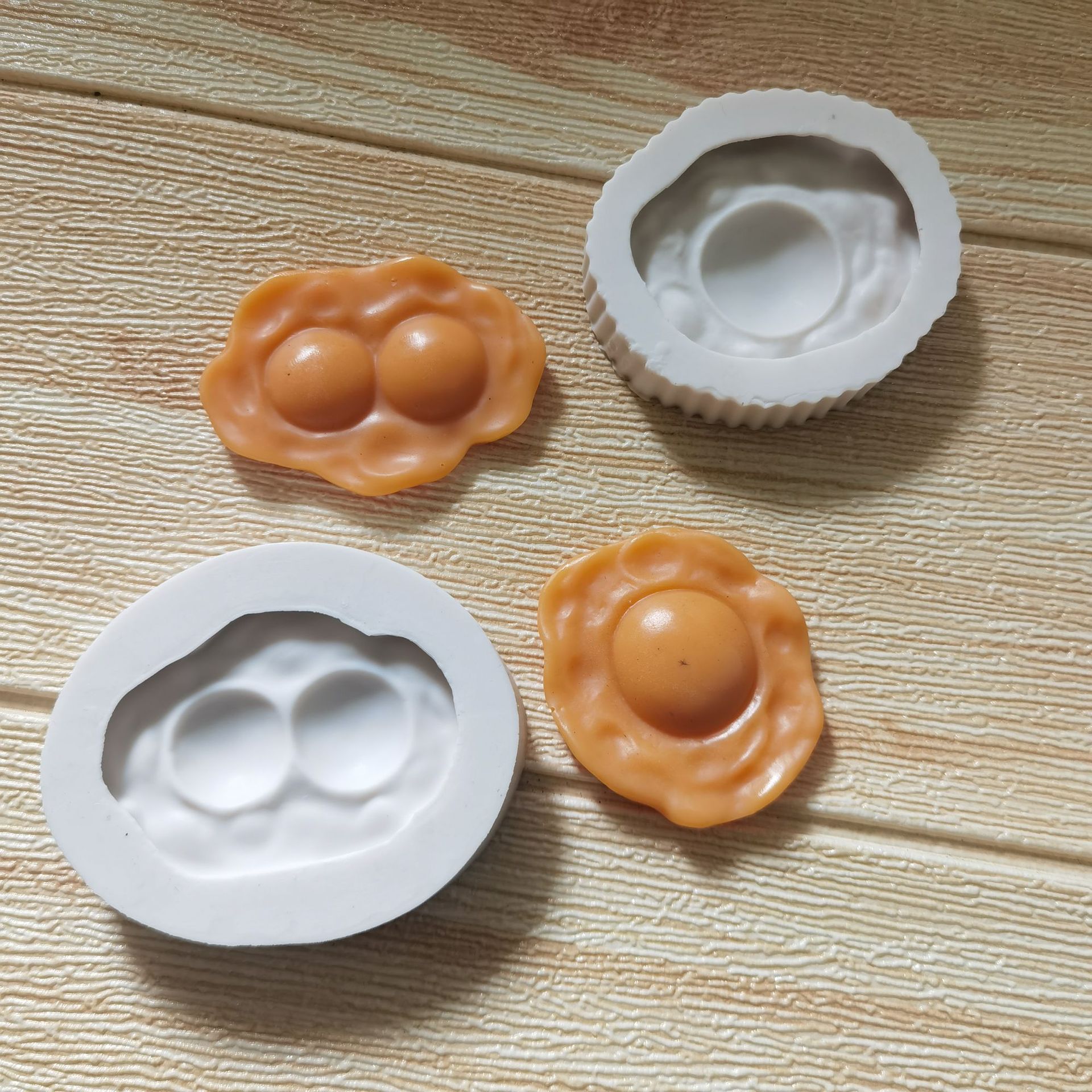 創意雙黃蛋雞蛋煎蛋造型巧克力餅乾製作工具 蛋糕裝飾模具蒸糕模