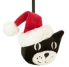 Christmas black cat pendant