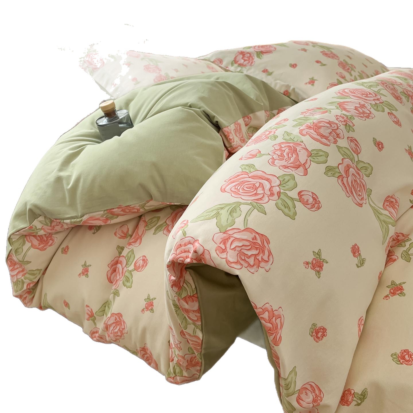 Four-piece Printed Brushed Cotton Bed Sheet Set For Autumn Winter_voghion.com