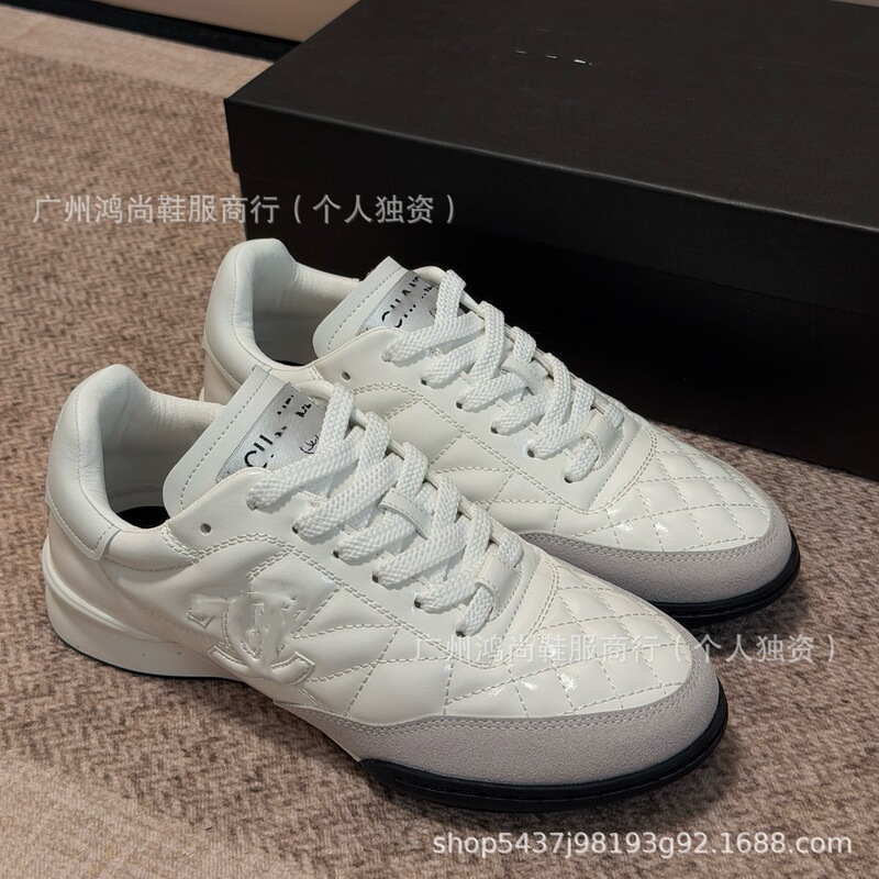 2026 Top Version Simple and High-End Casual Sports Tennis Shoes New Diamond-Patterned Flat Lace-Up German Training Shoes Versatile 2026 Top Version Simple and High-End Casual Sports Tennis Shoes New Diamond-Patterned Flat Lace-Up German Training Shoes Versatile
