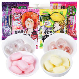 日本进口ribon理本生巨峰葡萄糖梅子柠檬桃子生梅饴水果糖喜糖