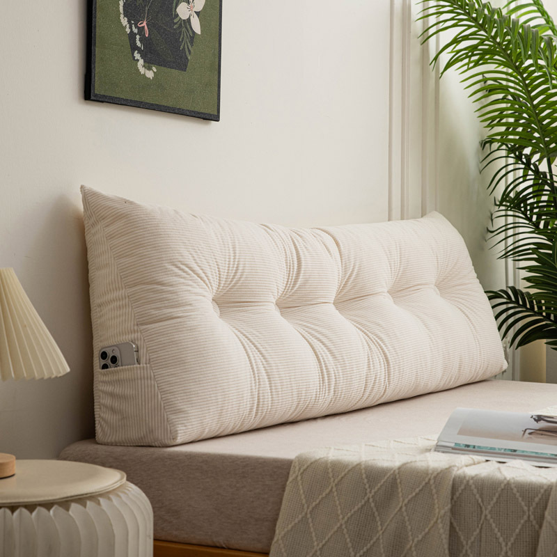 Cross-Border Student Dormitory Triangle Bedside Cushion Bed Pillow Tatami Bed Soft Bag Bedroom Large Backrest Bag