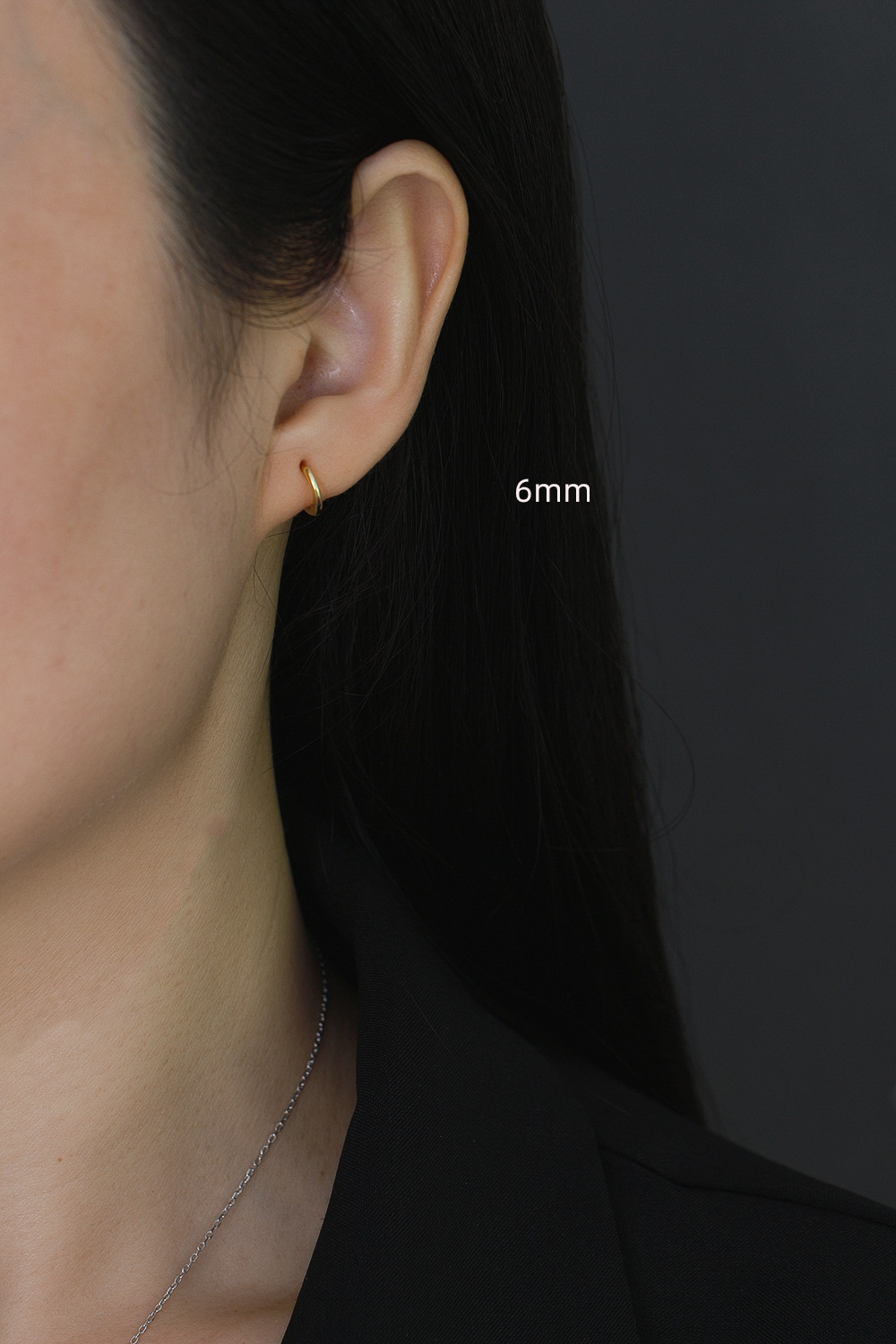 Simple Style Circle Sterling Silver Plating Hoop Earrings 1 Pair