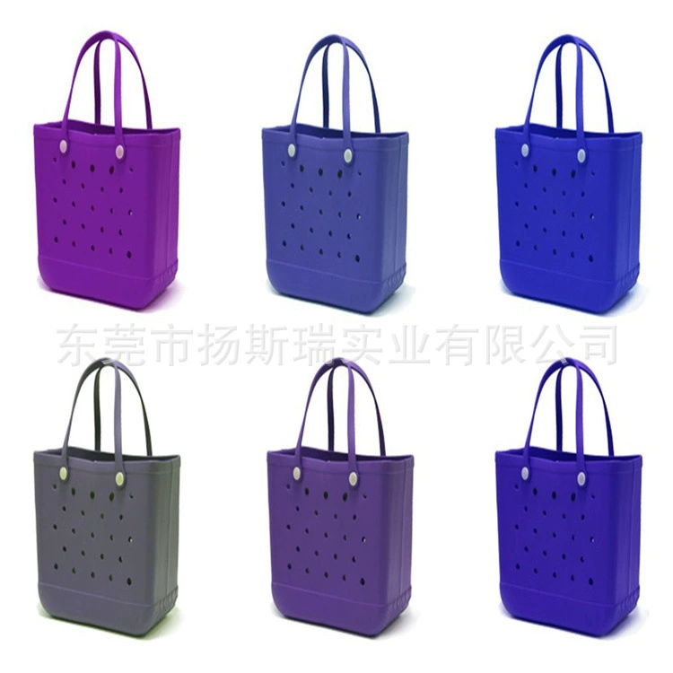 В наличии оптовая продажа ручной работы, Сумка с отверстиями своими руками, новая женская летняя Портативная сумка-мессенджер, водонепроницаемая пляжная сумка из ЭВА, горячая трансграничная