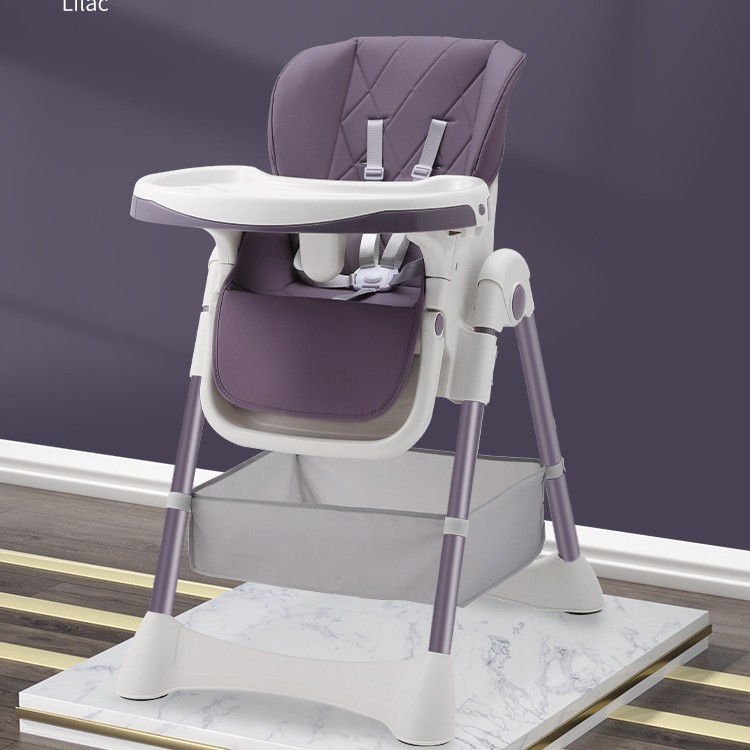 Silla de comedor plegable portátil para bebés sin instalación, silla de comedor para niños de dibujos animados domésticos, silla de comedor para niños que se puede sentar y acostar image 7