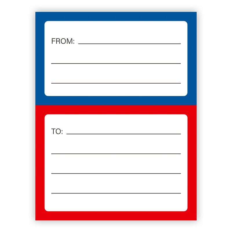 50 pegatinas/paquete etiqueta de correo de dirección universal etiqueta autoadhesiva de escritura a mano para el sobre de la caja de correo y etiqueta de envío