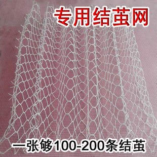 Silkworms Spin Silk and Form Cocoons in the Net. the Net Is Used to Raise Silkworms and Form Cocoons. the Net Is Reused to Raise Silkworms and Form 200 Cocoons