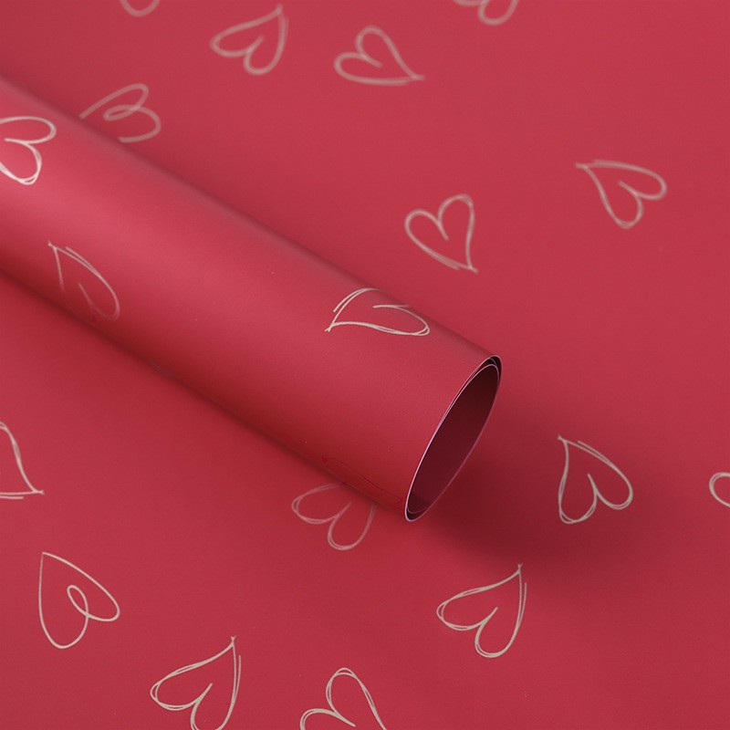 Papel de embalaje de flores Yiwu fábrica al por mayor ramo de rosas papel de embalaje de dos colores Ouya papel dulce papel impermeable