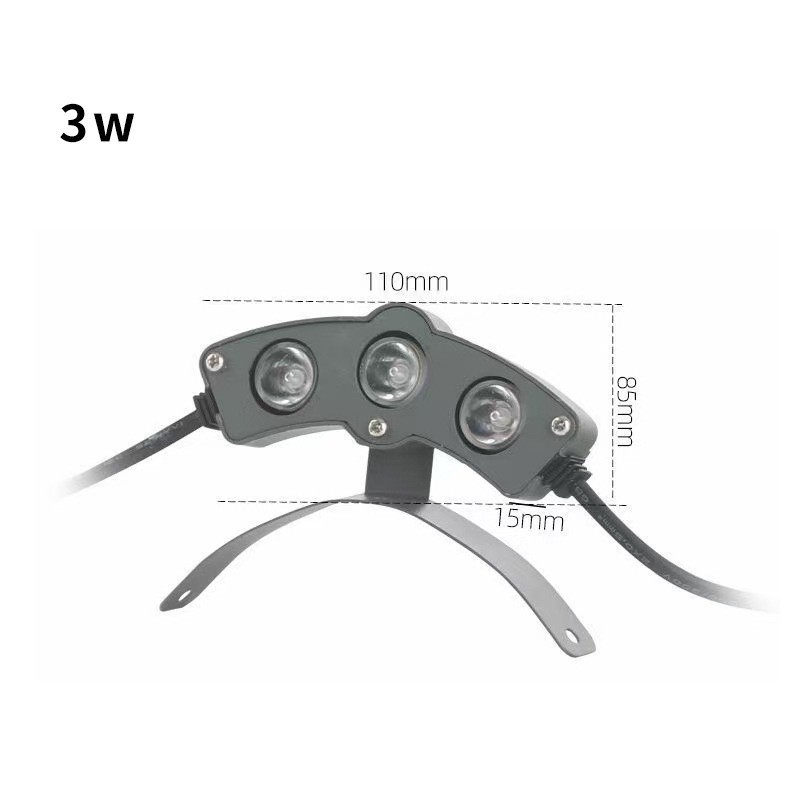 led瓦楞灯古建筑防水射灯亮化工程瓦片灯压铸套件外壳