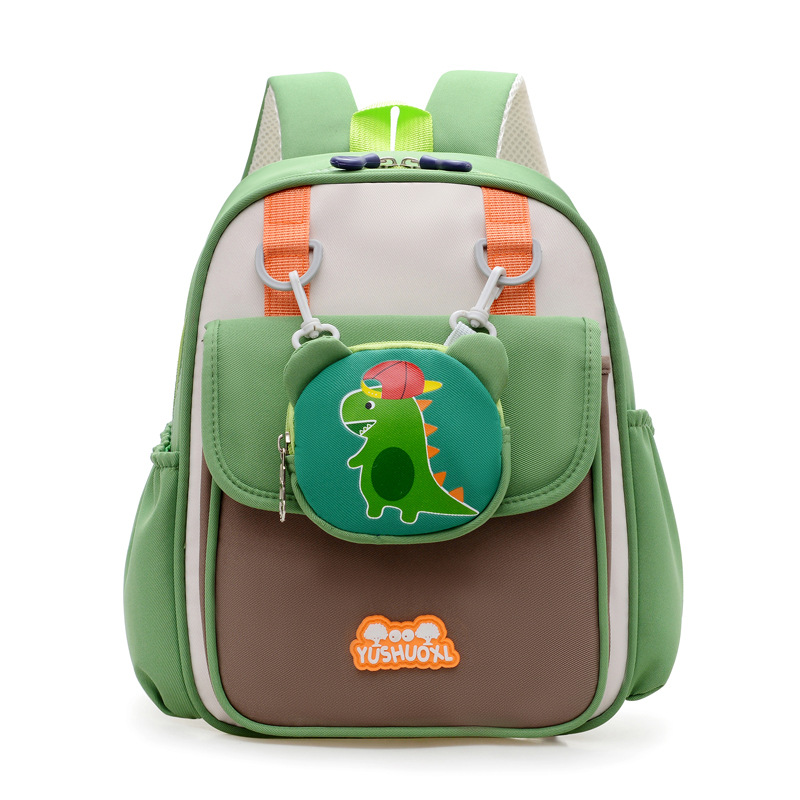 Dinosaurios de dibujos animados mochila para niños jardín de infantes lindas mochila preescolar 3 años 5 años niños respirables hombros