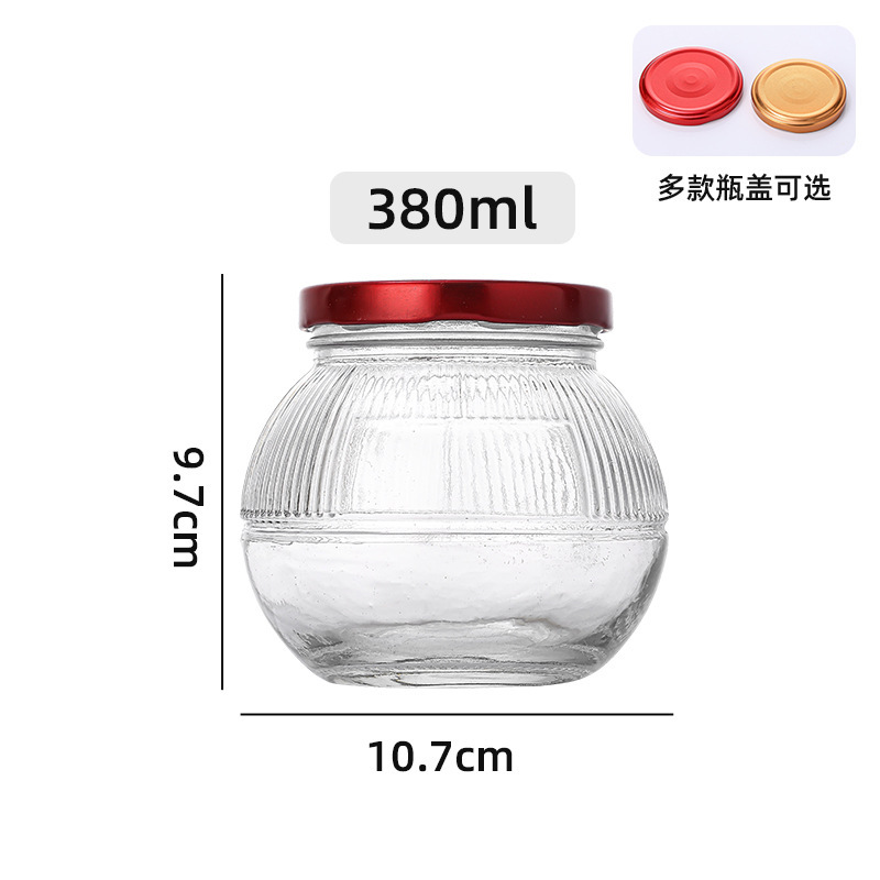 卸売高温耐性蒸し可能な新鮮な煮込みツバメの巣ボトルすぐに食べられる魚のゼラチンボトル透明なガラスの蜂蜜ボトル|undefined