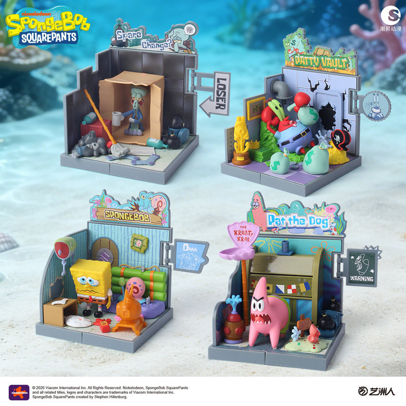 Authentic Spongebob Squarepants Bikini Bottom Unusual Series Blind Box Trendy Toys Figurines Desktop Decorations Gifts Wholesale