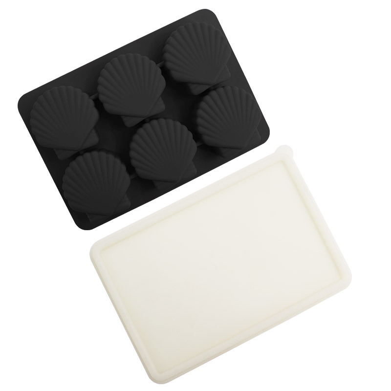 Whisky transfronterizo de dibujos animados rejilla de hielo de silicona molde de hielo con tapa molde de hielo para hockey sobre hielo caja de almacenamiento de hielo para el hogar en stock