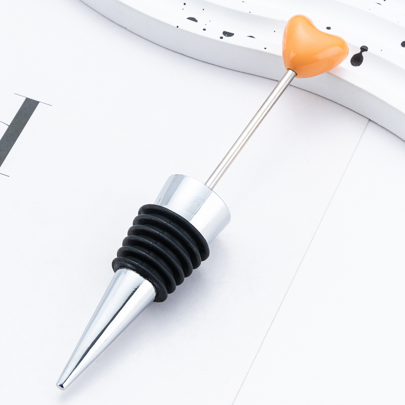 DIY cuentas amor tapones de vino cónico tapones de silicona creativos tapones de vino de boda tapones de champán tapones de vino